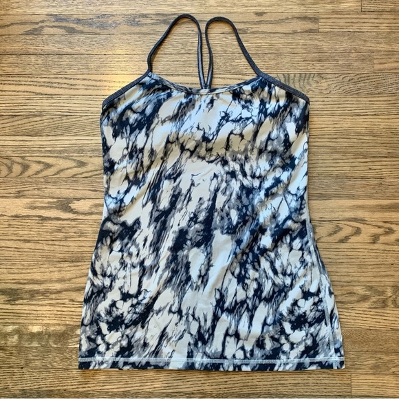 Lululemon Power Y Tank Top Great Granite Black Mojave Tan / Heathered Black | 8‌ - Picture 2 of 6